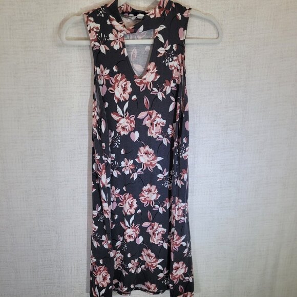 Aéropostale Dresses & Skirts - Aeropostale Midi Dress Womens Small Black Floral Sleeveless Casual Spring